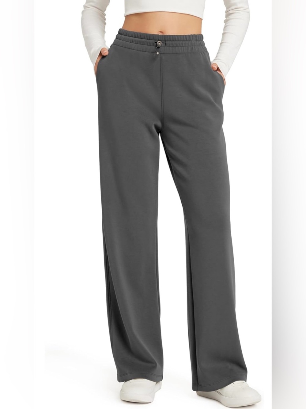 Wide Leg Pants in Gray Like New